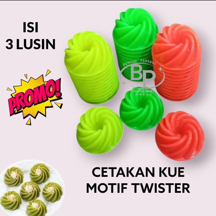 3 LUSIN CETAKAN PUDING, CETAKAN PUTU AYU MOTIF TWISTER