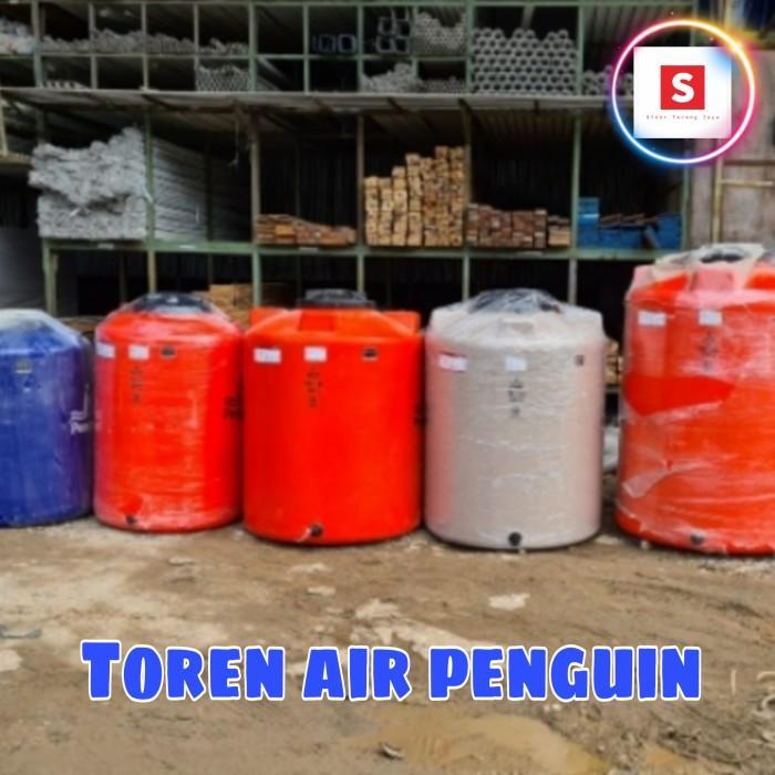 Tangki Tandon Toren Air PENGUIN BIRU ORANGE (TB 32 TB 55 TB 70 TB 110) - Biru, TB110(1050 LTR)