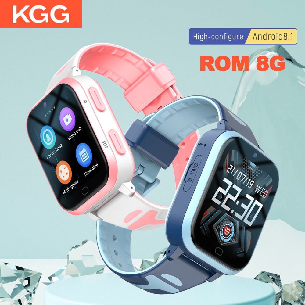KGG 4G GPS Smart Watch Kids with ROM 8GB Video Call Call Back Monitor Alarm Clock Phone Android Watc