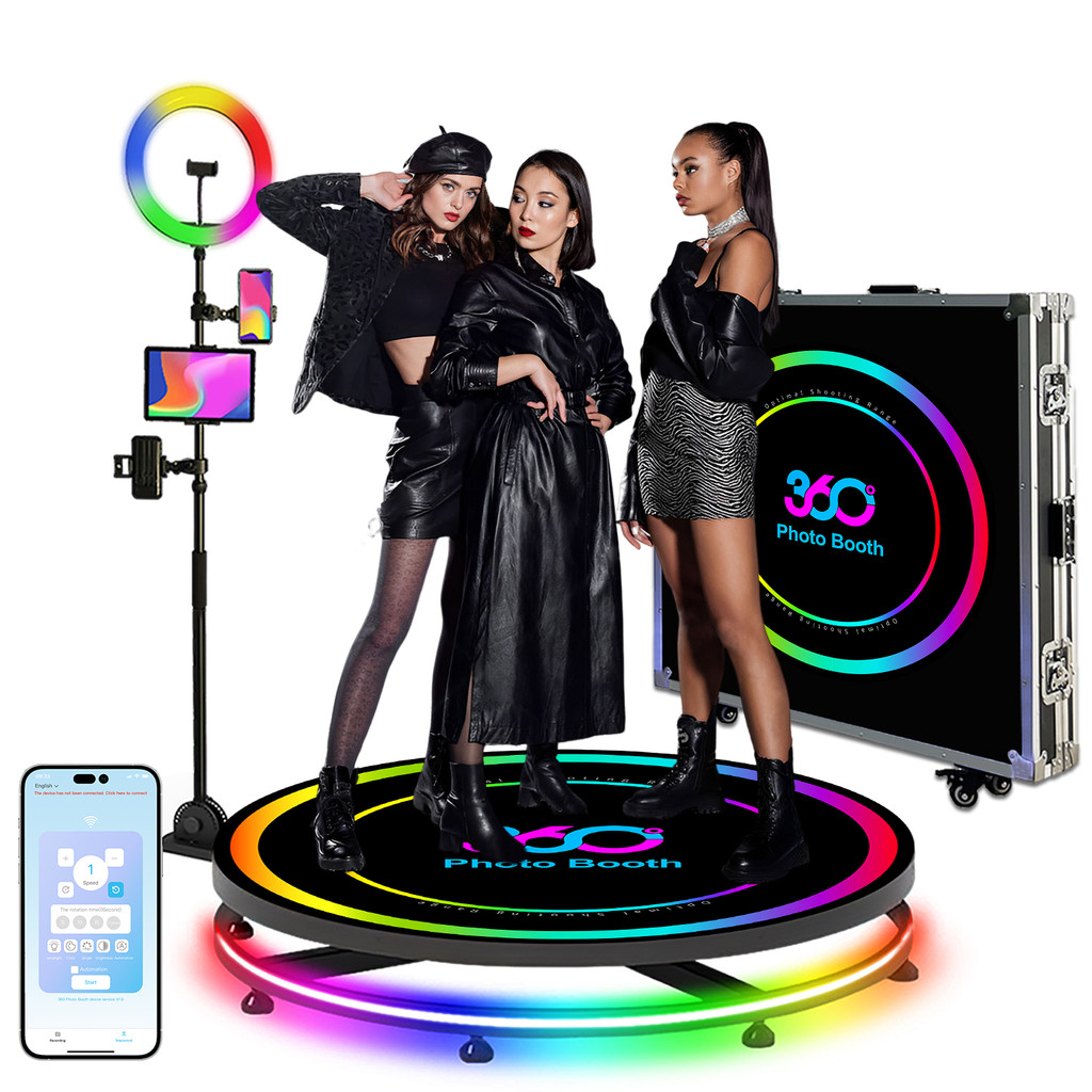 Rotating Metal Platform 360 Photo Booth Machine Camera Booth Rotating Metal Platform 360 Photo Booth