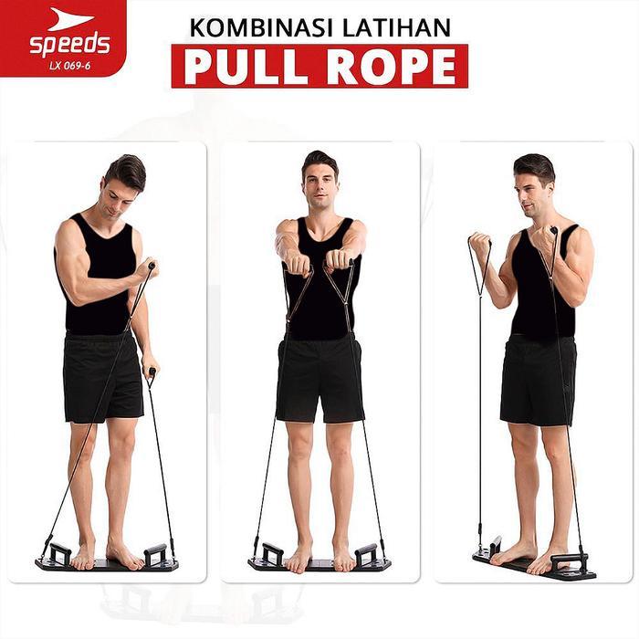 Speeds Push Up Board + Resistance / Push Up Stand Bar Alat Push Up Outdoor Portable 069-6