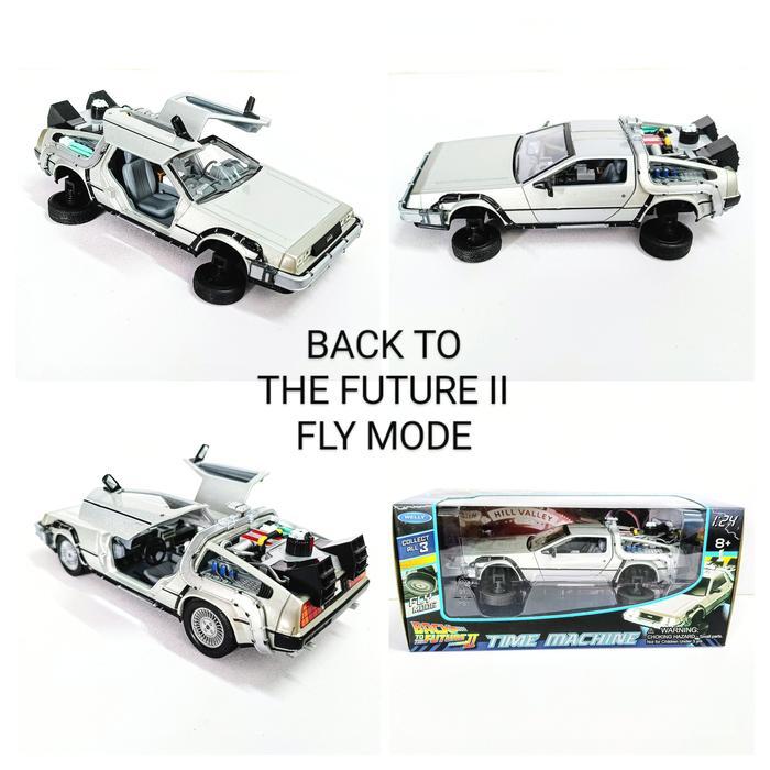 Diecast Welly 1:24 Delorean Time Machine - Back To The Future