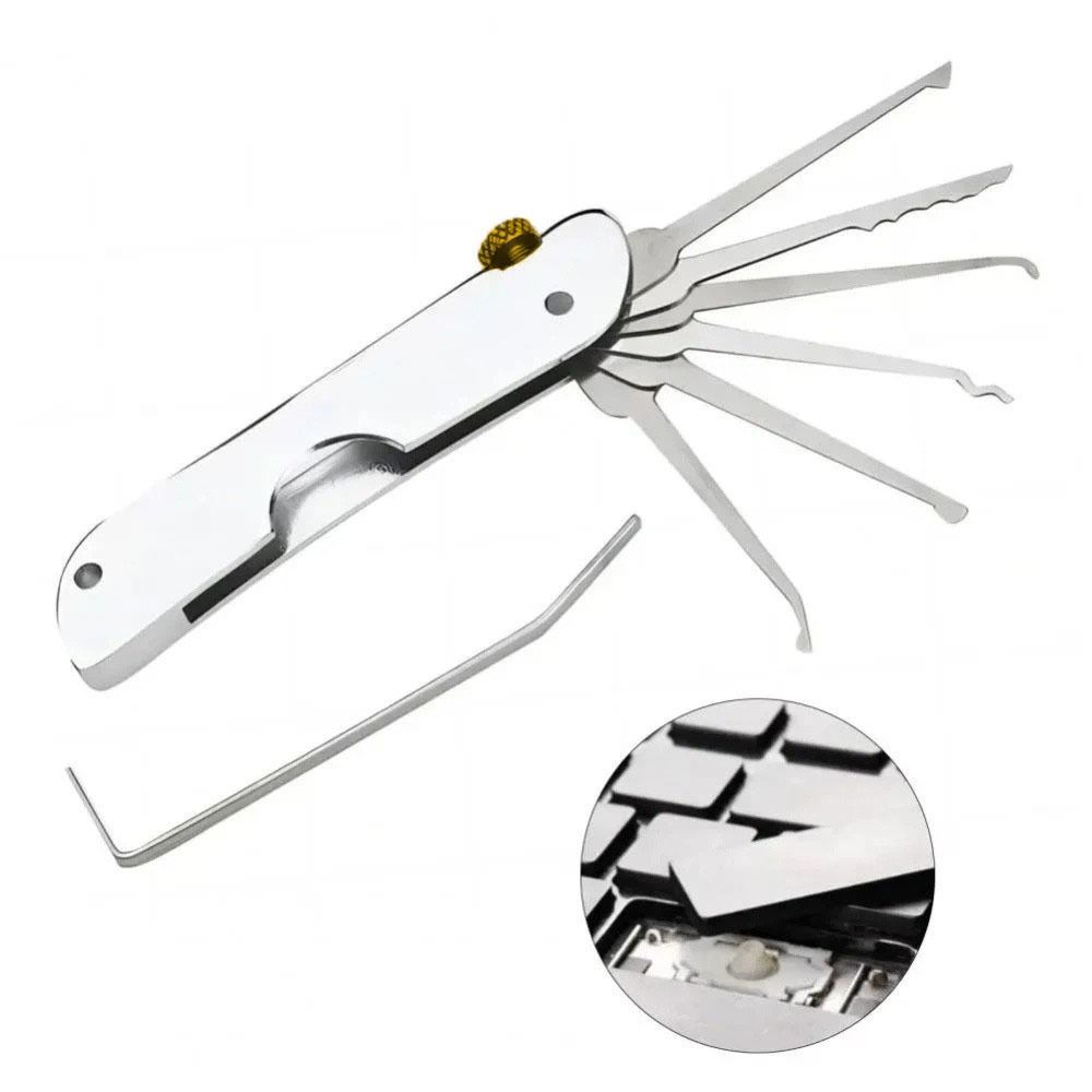 Compact Lock Picking Set Rust-Resistant Versatile Door Open Keys Key Replacement Convenient Hooks