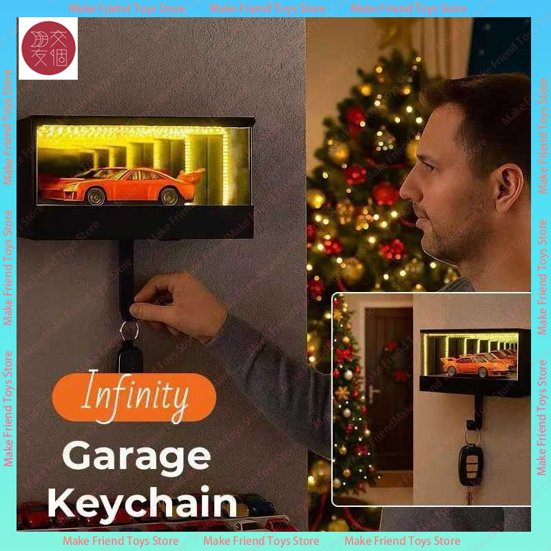 Infinity Garage Keychain Hanger Keypit Garage Key Holder Race Car Key Holder Wall Mount With Led Car