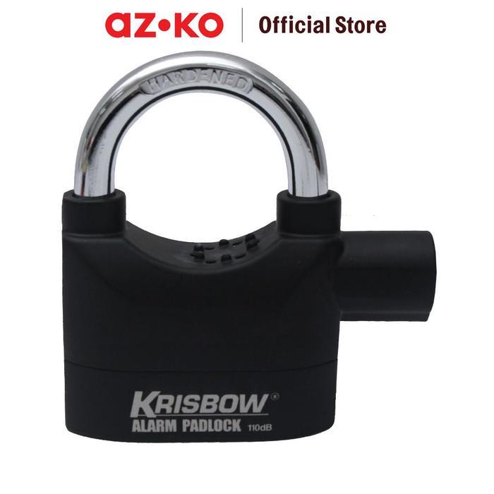 Premium Krisbow Gembok Dengan Alarm - Hitam Original