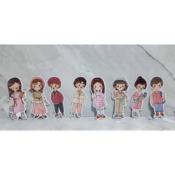 Stiker Dekorasi Hiasan Tempel Binder Transparan Buku Catatan Jurnal