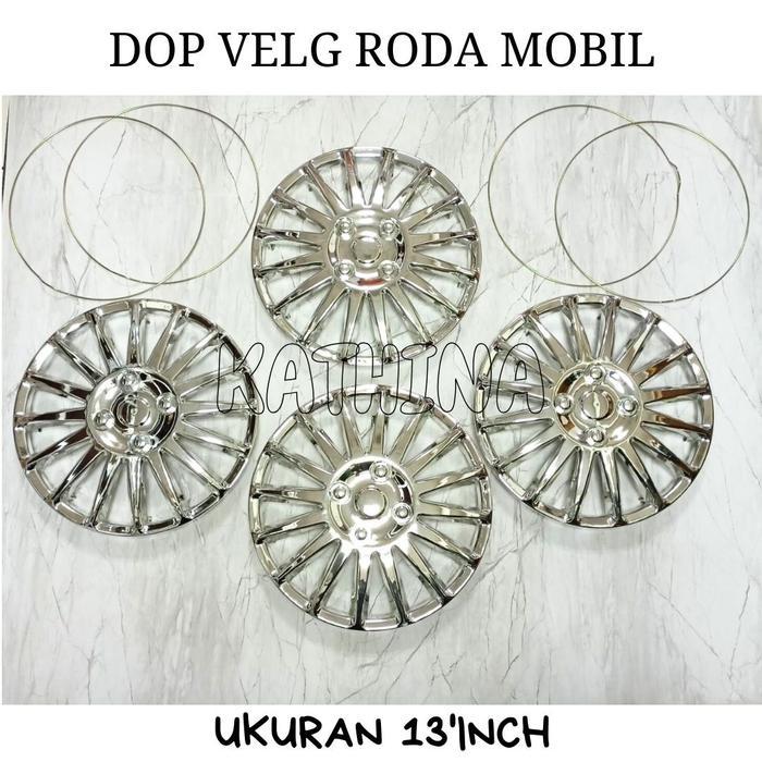 Cover Dop Velg Tutup Dop Velg Mobil Universal Ring 13 Chrome