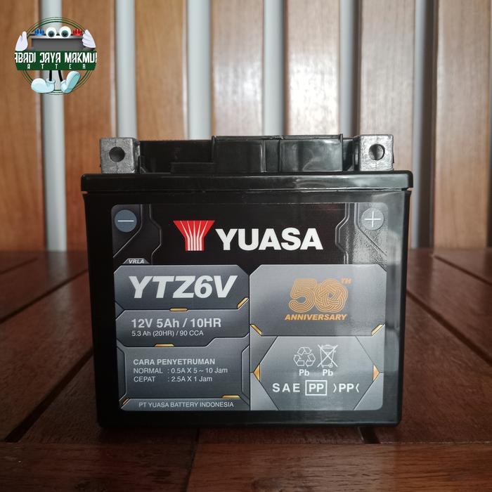 Aki Untuk Beat Iss (Dan Segala Motor Matic Iss) Ytz6V Yuasa Aki Kering