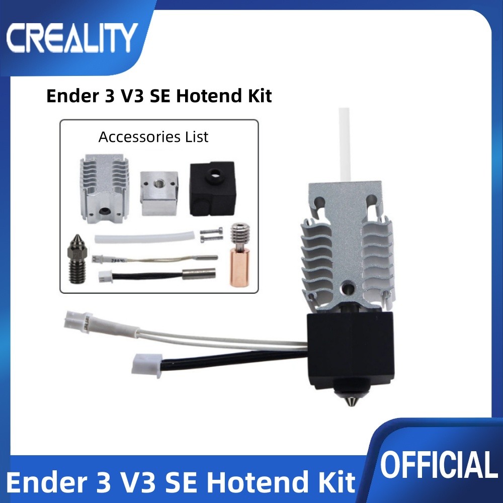 Creality Ender 3 V3 Se Hotend Kit Titanium Alloy Throat Bimetal Heatbreak 24V 40W J-Head Ender-3 V3