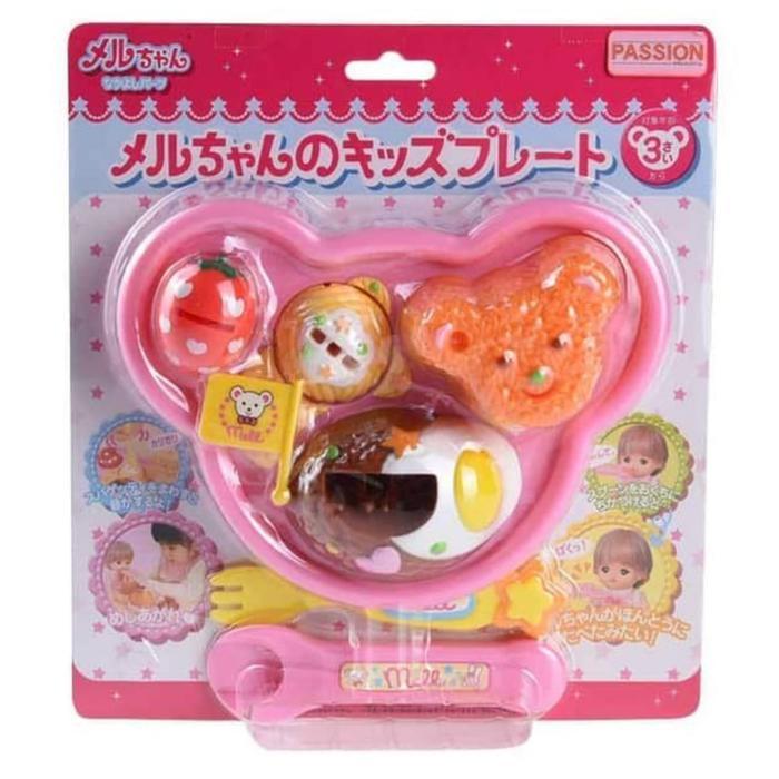 Mainan Piring Makan Boneka Mell Chan Kids Plate Baby Alive Doll