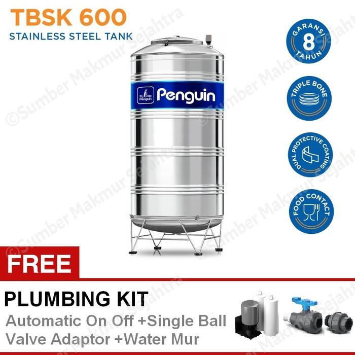Tangki Air / Tandon / Toren Stainless Penguin TBSK 500 Liter - TBSK500