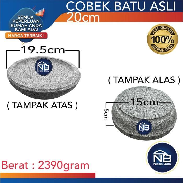Cobek Gunung Batu Asli Ukuran 20 cm