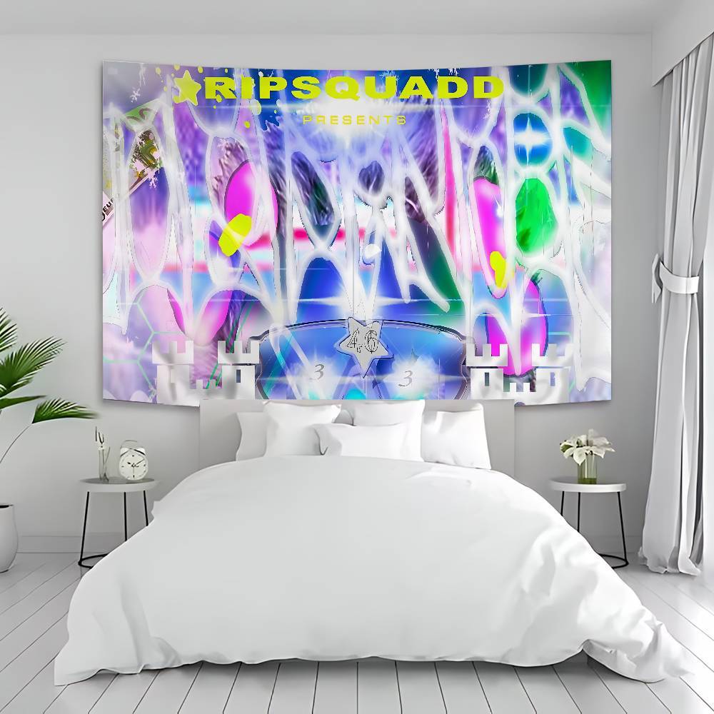 Bladee 333 Drain Gang IceDancer DIY Wall Tapestry Hippie Flower Wall Carpets Dorm Decor Wall Art
