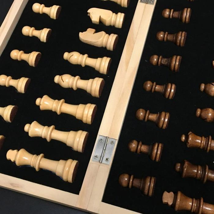 Papan Catur Kayu Catur Kayu Internasional Papan Catur Lipat Chess Board Magnetic 39*39cm Catur Lipat
