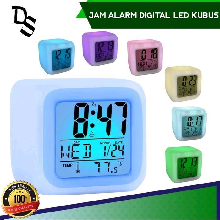 Jam Weker LED Unik Digital / Jam Alarm Digital Kubus / Jam LED Digital