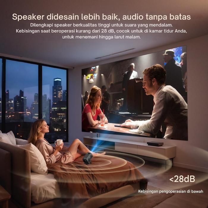 Xgody Gimbal 5 Go Smart Proyektor Lcd - Android 14 - 720P - Built-In Speaker - Netflix - Youtube -