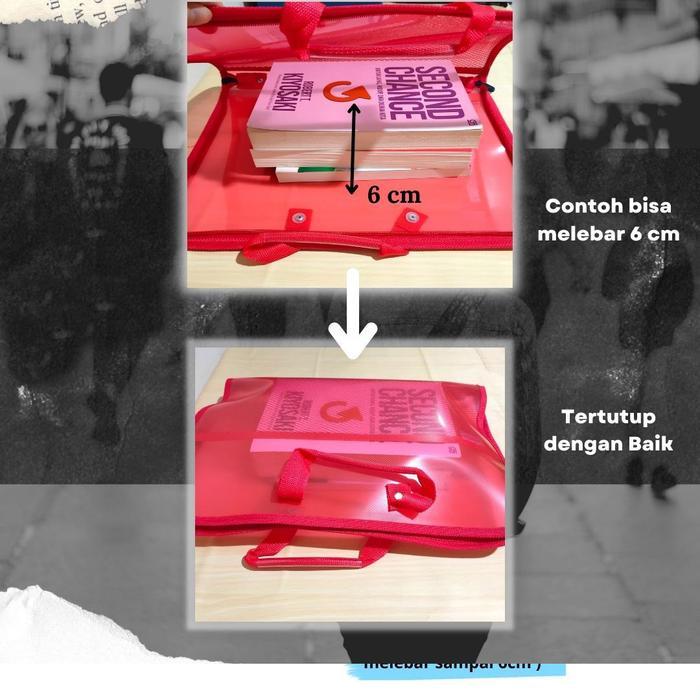 Toplaku Tas Map Dokumen Berkas Anti Air Multifungsi Zipper File Plastik Serbaguna Penting Aesthetic