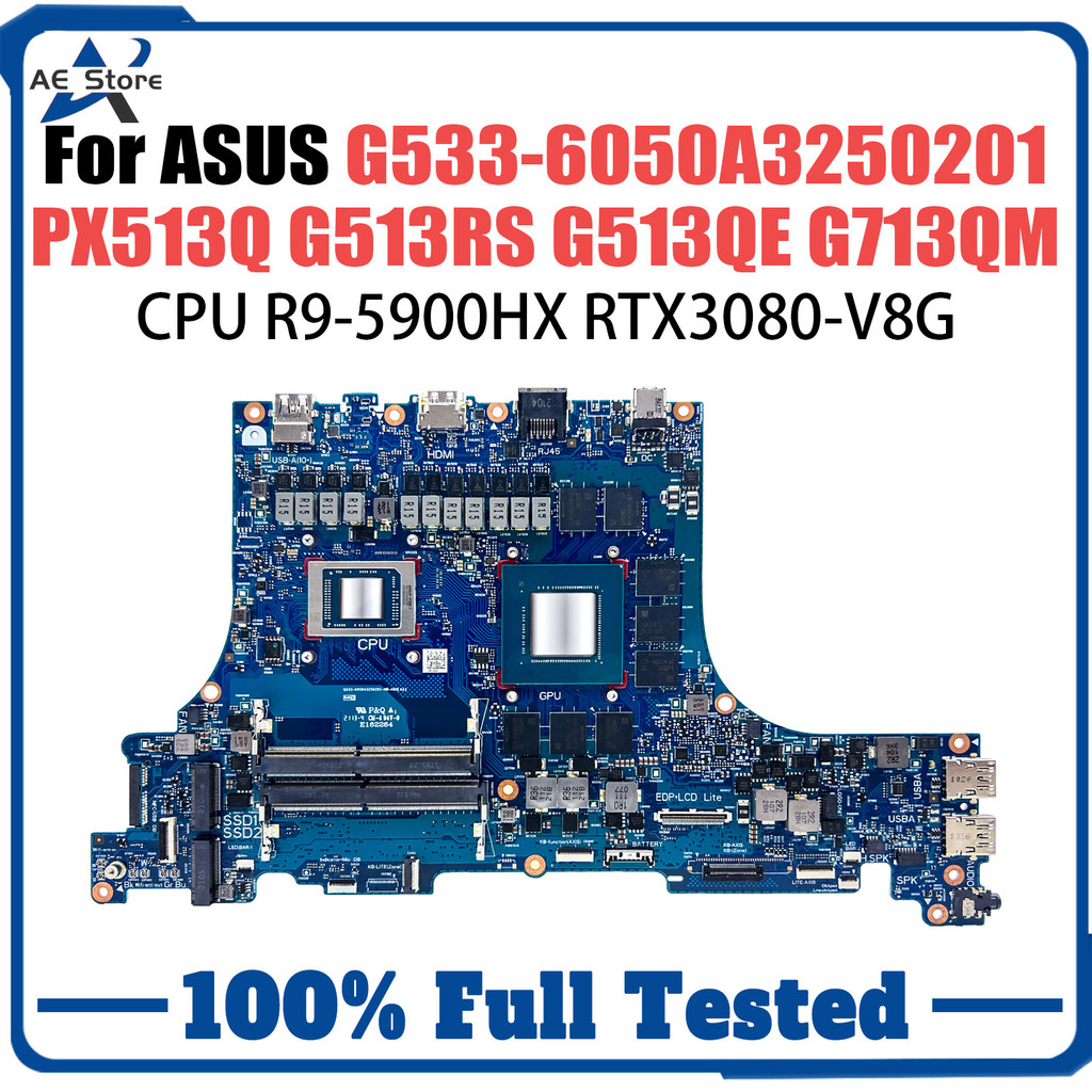 G513Q R9-5900Hx Rtx3080-V8G Mainboard For Asus Px513Q G513Rs G513Qe G713Qm G713Qr Laptop Motherboard
