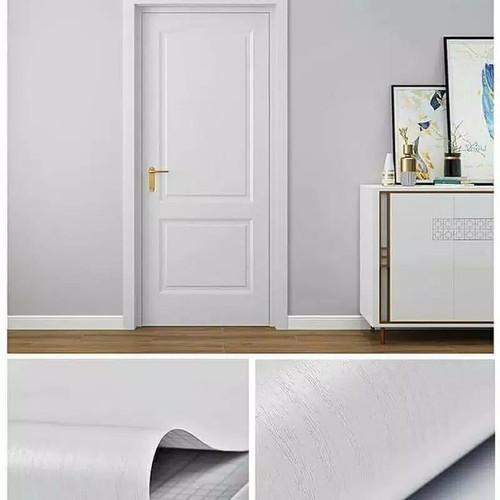 Wallpaper Dinding Kayu Putih Polos 45Cm X 10M