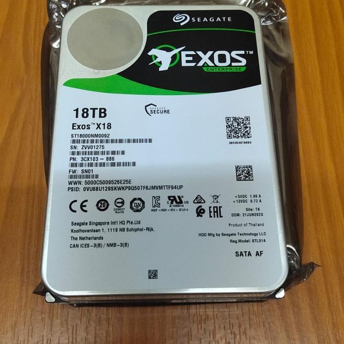 Harddisk Seagate Exos 18Tb New