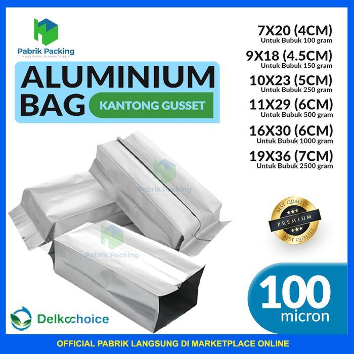 Alumunium Bag Gusset Alumunium Foil Sealer Kemasan Kantong Delkochoice