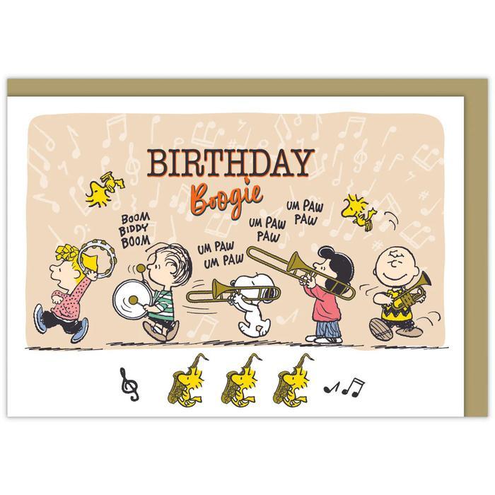 Sale Greeting Card- Hallmark- Snoopy Birthday Celebration- Musical Card- Jp