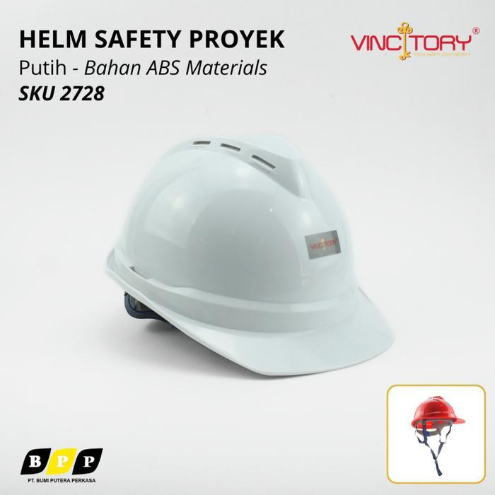 Helm Proyek Safety Kuat Anti Pecah Bahan Abs High Quality Vincitory Helm Safety Proyek 2727 Terbaik
