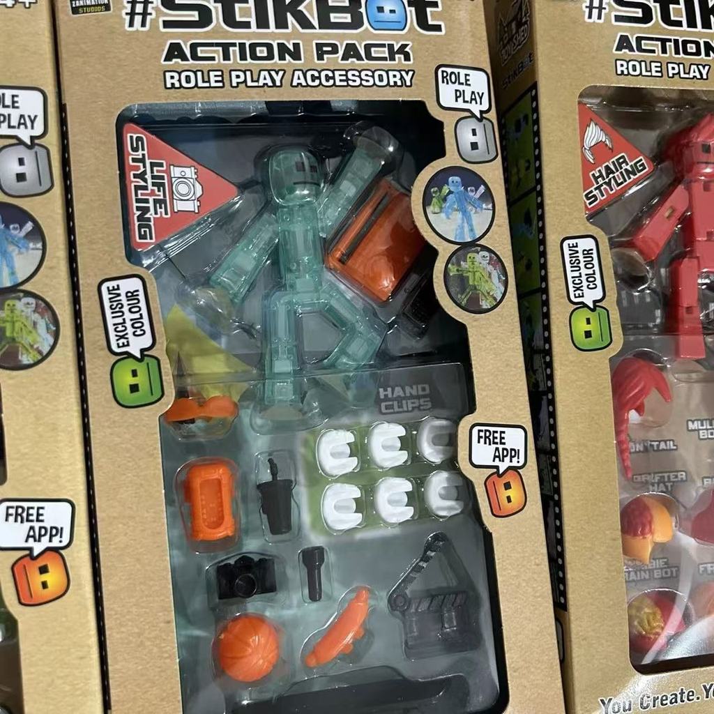 Stikbot Toys Suction Cup Stick Bot Figures Toys Boys Funny Deformable Action Figure tikbots Toys for