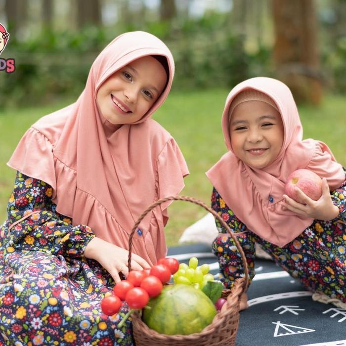 Ini Murah Jilbab Anak Aisyah Warna "Dusty Pink"(2-14Th)