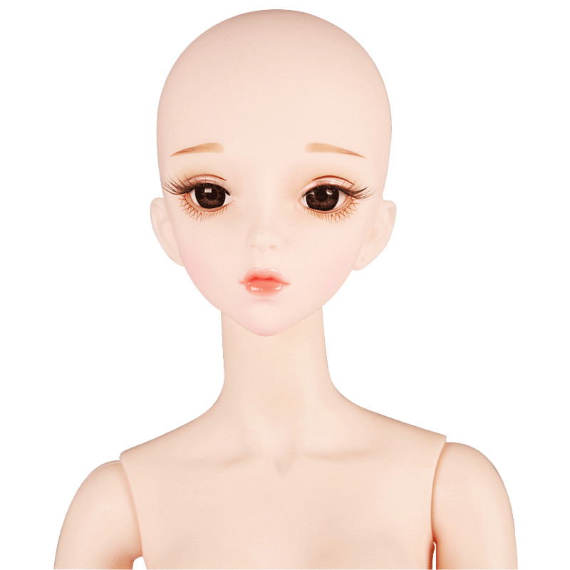 1/3 BJD Dolls Body Makeup head White Skin Girls Nude Mjd Doll Body 60cm PVC Material 26 Movable