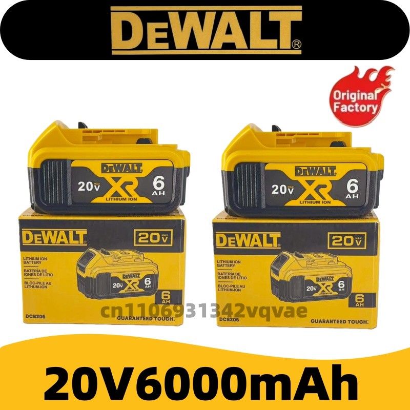 Original DeWalt 6Ah 20V battery replaceable DCD887 DCD805 DCF860 Dcd796 DCG406 DCF880 DCF512 DCD805