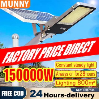 Lampu sorot solar cell 6000 watt tahan getaran untuk penerangan di dekat jalan raya atau rel kereta