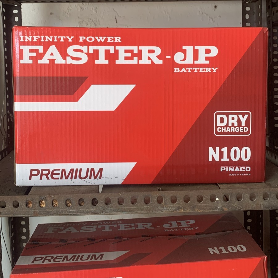 Aki Premium Faster N100 | Aki Basah Untuk Taft, Truk, Dyna, Hino, Genset, Alat Berat