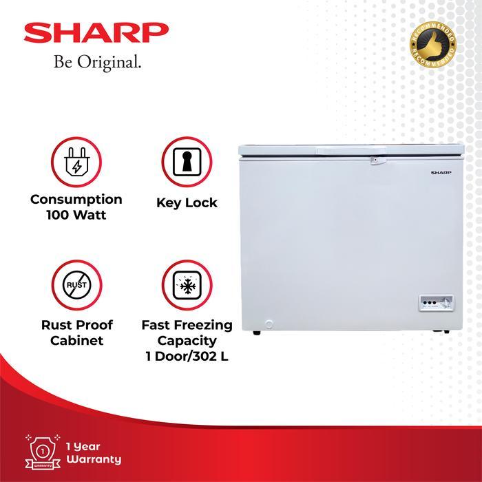 SHARP Chest Freezer FRV-310X White 300L