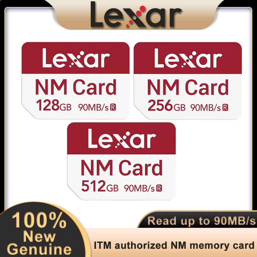 100% Original Lexar NM Card Memory Card Read up to 90MB/s 128GB 256GB 512GB Nano TF Card for Huawei
