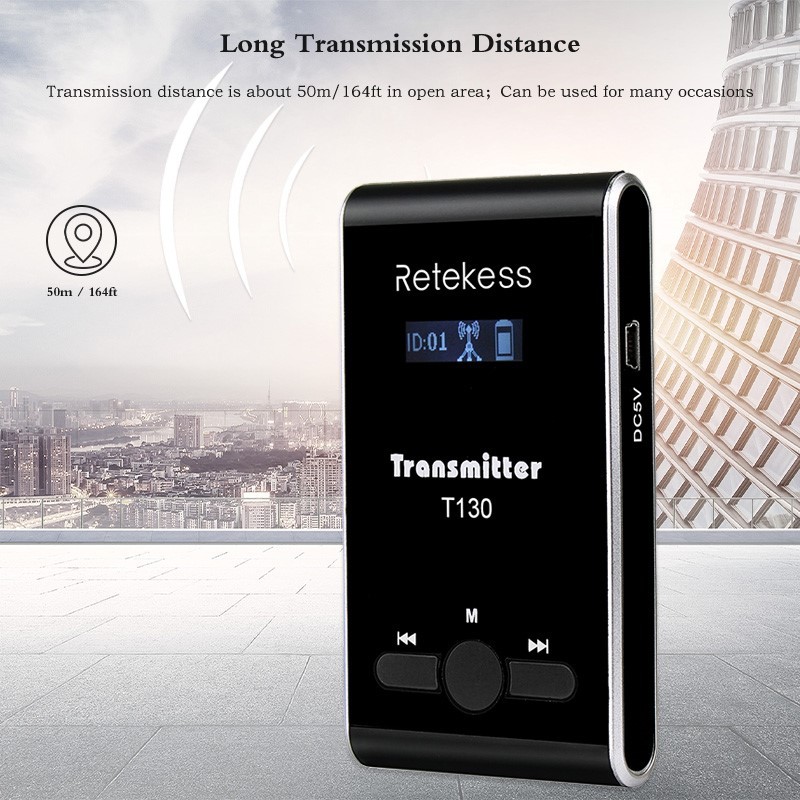 Retekess T130 Whisper Wireless Tour Guide System Tour Guide Transm For Simultaneous Excursion