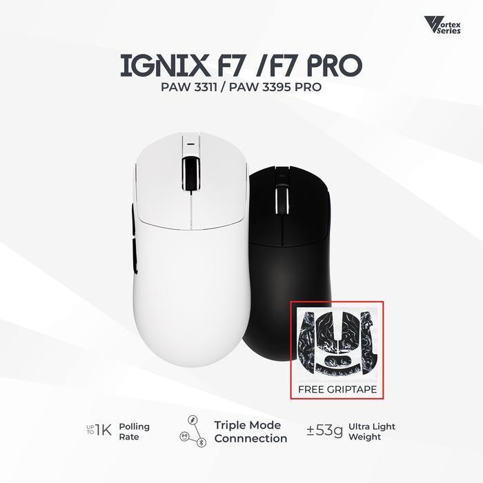 Vortex Series / VortexSeries IGNIX F7 / F7 PRO Series Ultra-Lightweight WIreless Gaming Mouse