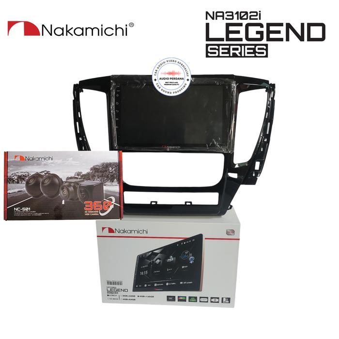Head Unit Android Pajero 2016-2020 Nakamichi New Legend Carplay 9 inch - Headunit + 360