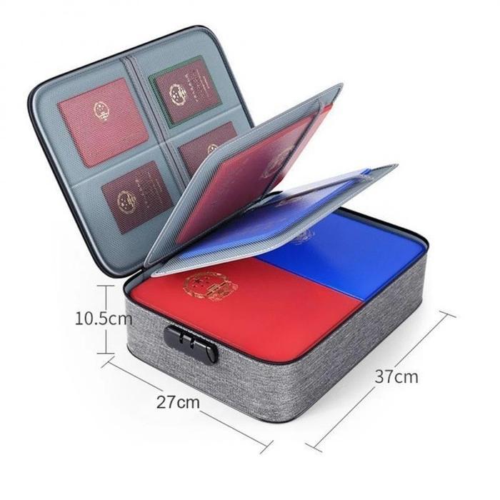 Ready Vixplorn-Tas Penyimpanan Dokumen Tahan Air Tahan Api Folder File Folder Perjalanan Organisator