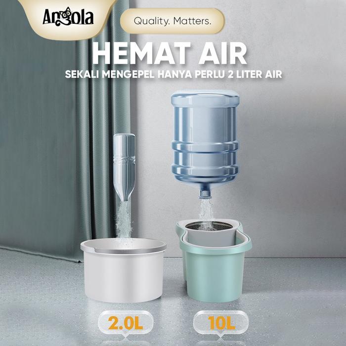 TP ANGOLA SPIN MOP D23 ALAT PEL LANTAI OTOMATIS TANPA PERAS