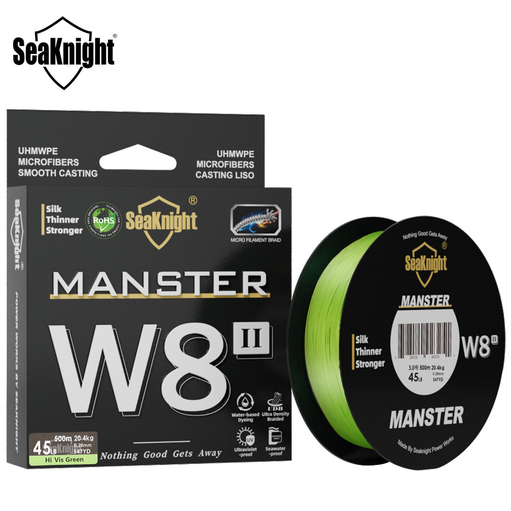 SeaKnight Brand W8 II 500M Fishing Line 8 Weaves Multifilament PE Braided Line Si+ coating