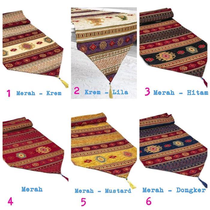 Runner Kilim Turki Taplak Meja Kilim 40 X 180 Cm