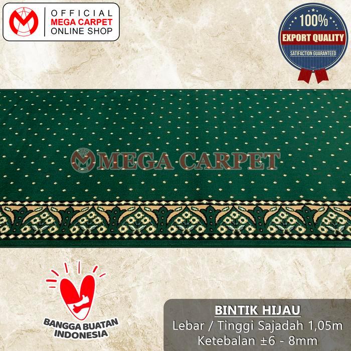 Karpet Masjid / Karpet Mushola / Karpet Sajadah - Harga Per-Meter [Motif Bintik Hijau]