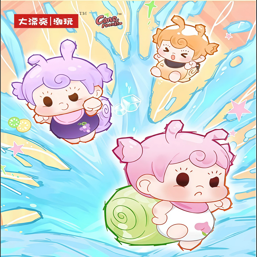 Soda Girl Angry Snail Germination Series Blind Box Desktop Mini Decoration Super Cute Soda Girl