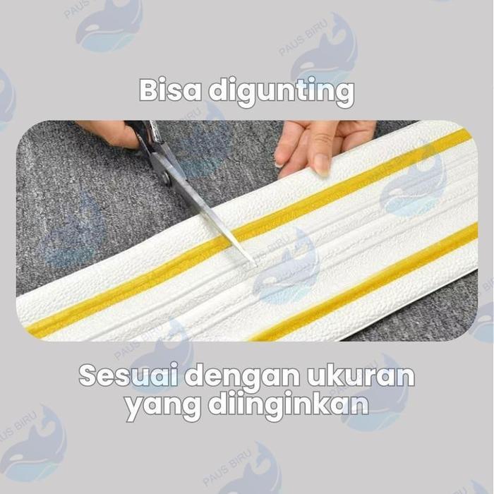 "New" Paus Biru - List Wallpaper Sudut Dinding 2,3 Meter Lis Plafon Tebal 5mm Foam PVC Anti Air