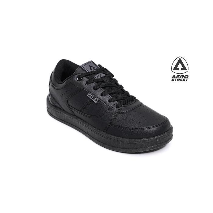 PROMO Aerostreet 37-44 Hoops Low 2.0 All Black - Sepatu Sneakers Casual G00D QU4LITY