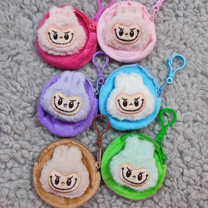 Dompet Koin Bulu Gantung Viral Labubu Co