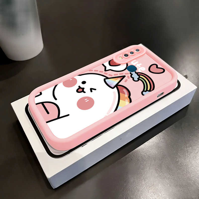 Casing Hp untuk VIVO Y12 Y12i Y15 Y17 Y3 Y3s Case Unicorn Pelangi Kartun Camera Protect Kekinian Ces