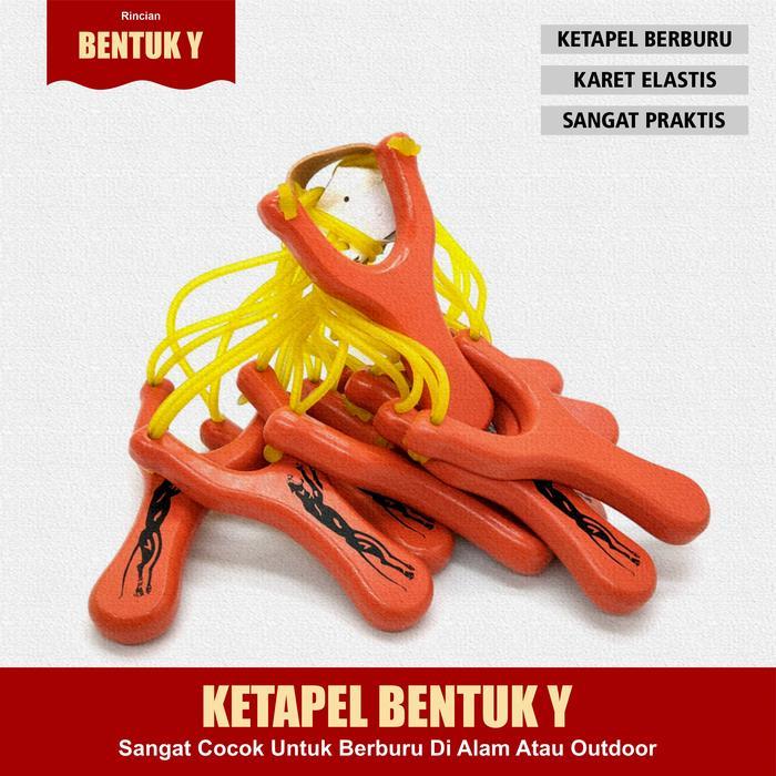 Kaptenfishing - Mainan Ketapel Kayu Polos Plitur Perangkap Ikan Kuat Dan Kokoh