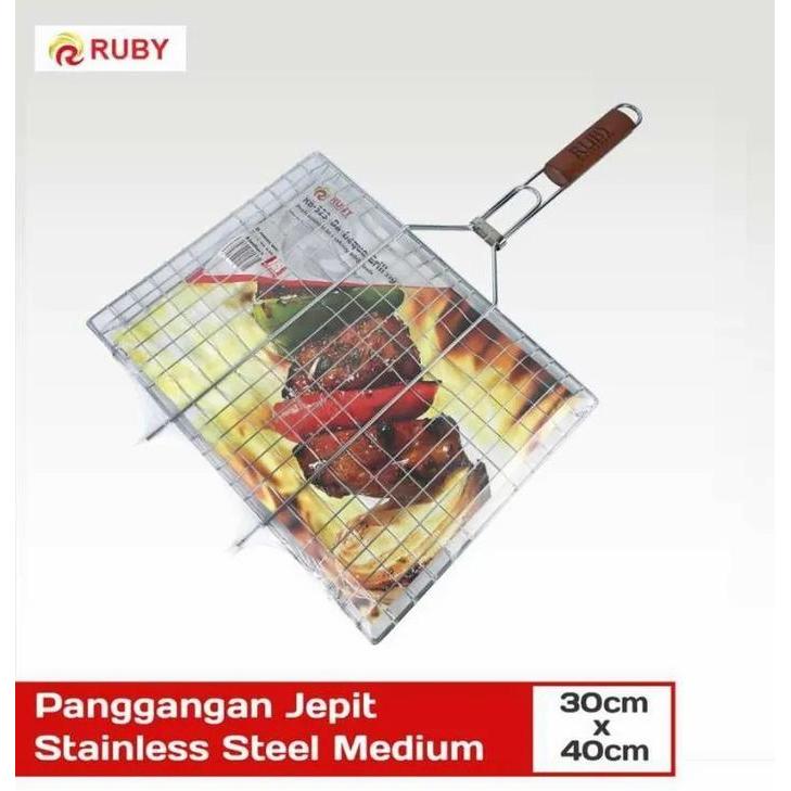 Jepitan Ikan Stainless Ruby Jepitan Bakaran Ikan Bakaran Ayam Bakar Kitchenware